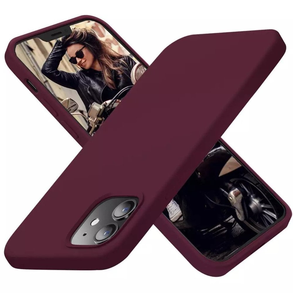 iPhone; 13 pro max/13 pro/13 /12pro/12 /silicone case /brand new/-wine red color